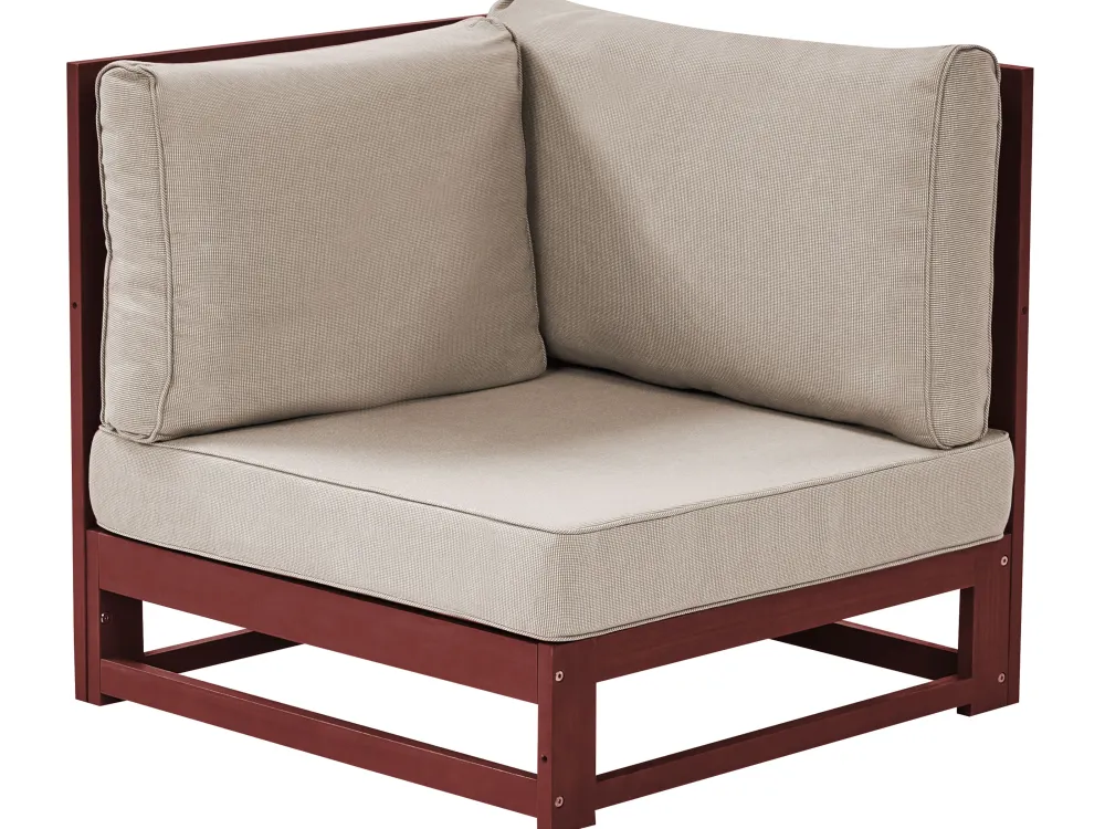 Best Sale Beliani 4-Istuttava Ulkosohvaryhma Akaasia Oikeak. Mahonginruskea Timor Ii