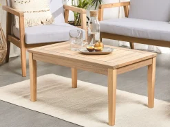 Shop Beliani 4-Istuttava Ulkosohvaryhma Akasiapuu Ruskeanharmaa Pallano