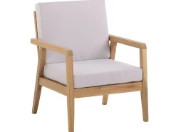 Shop Beliani 4-Istuttava Ulkosohvaryhma Akasiapuu Ruskeanharmaa Pallano