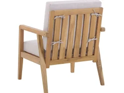 Shop Beliani 4-Istuttava Ulkosohvaryhma Akasiapuu Ruskeanharmaa Pallano