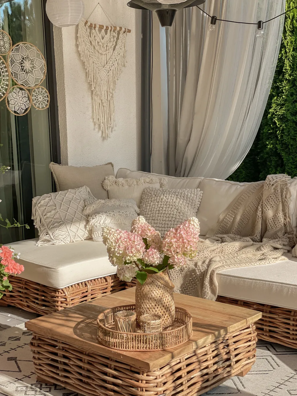 Cheap Beliani 4-Istuttava Ulkosohvaryhma Rottinki Vasenk. Luonnonvari Varallo