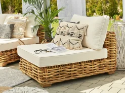 Cheap Beliani 4-Istuttava Ulkosohvaryhma Rottinki Vasenk. Luonnonvari Varallo