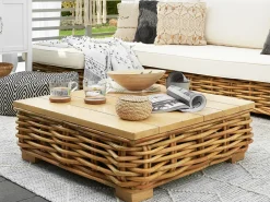 Cheap Beliani 4-Istuttava Ulkosohvaryhma Rottinki Vasenk. Luonnonvari Varallo