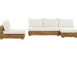 Cheap Beliani 4-Istuttava Ulkosohvaryhma Rottinki Vasenk. Luonnonvari Varallo