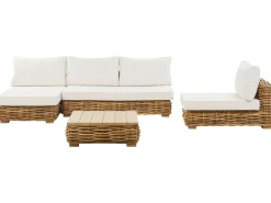 Cheap Beliani 4-Istuttava Ulkosohvaryhma Rottinki Vasenk. Luonnonvari Varallo