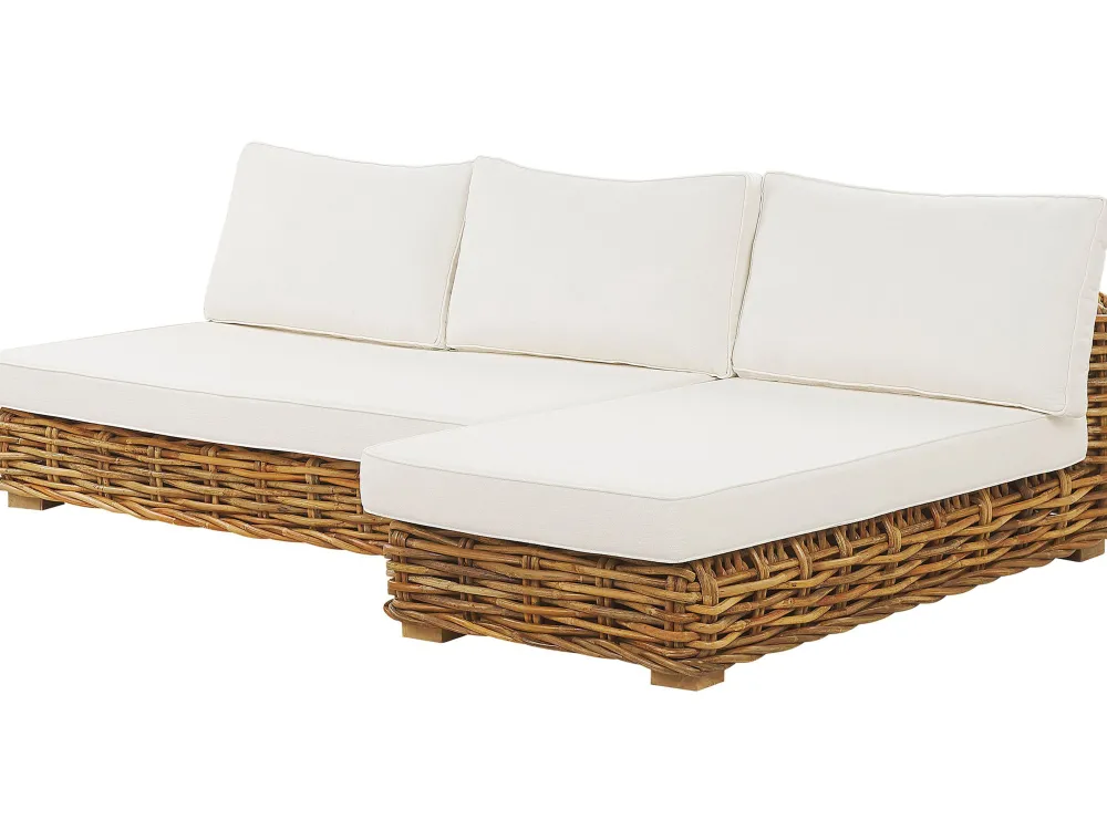 Cheap Beliani 4-Istuttava Ulkosohvaryhma Rottinki Vasenk. Luonnonvari Varallo