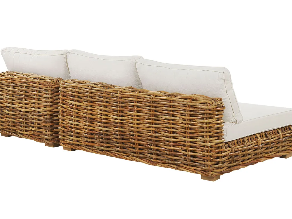 Cheap Beliani 4-Istuttava Ulkosohvaryhma Rottinki Vasenk. Luonnonvari Varallo