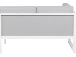 Cheap Beliani 6-Istuttava Ulkosohvaryhma Alumiini Valkoinen/Harmaa Castella