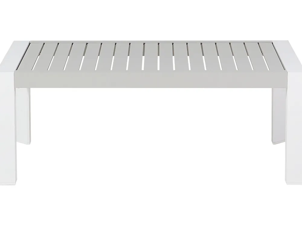 Cheap Beliani 6-Istuttava Ulkosohvaryhma Alumiini Valkoinen/Harmaa Castella