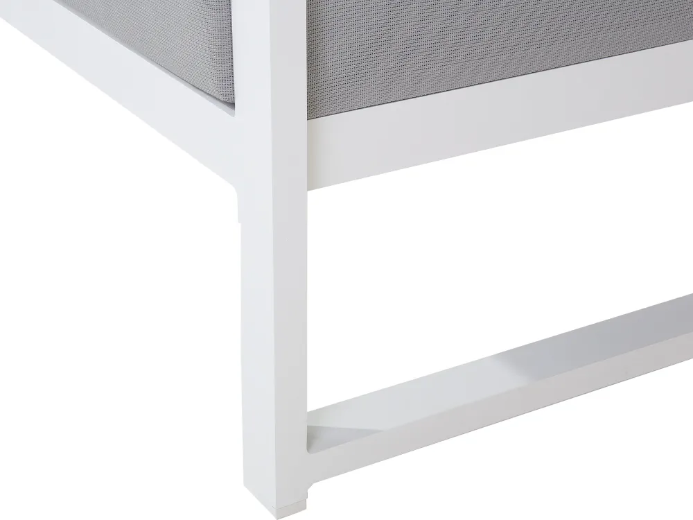 Cheap Beliani 6-Istuttava Ulkosohvaryhma Alumiini Valkoinen/Harmaa Castella