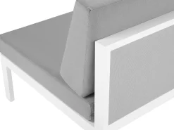 Cheap Beliani 6-Istuttava Ulkosohvaryhma Alumiini Valkoinen/Harmaa Castella