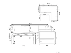 Cheap Beliani 6-Istuttava Ulkosohvaryhma Alumiini Valkoinen/Harmaa Castella