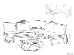 Shop Beliani 5-Istuttava Ulkosohvaryhma Alumiini Ruskeanharmaa Coccorino