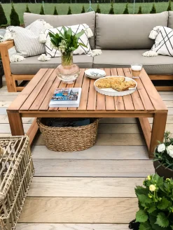 Best Beliani 4-Istuttava Ulkosohvaryhma Akaasia Oikeak. Vaalea Puu Timor