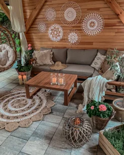 Best Beliani 4-Istuttava Ulkosohvaryhma Akaasia Oikeak. Vaalea Puu Timor