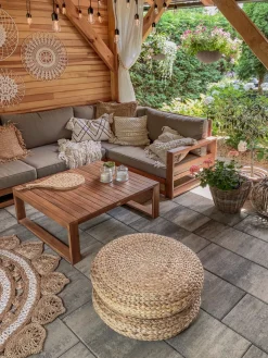 Best Beliani 4-Istuttava Ulkosohvaryhma Akaasia Oikeak. Vaalea Puu Timor