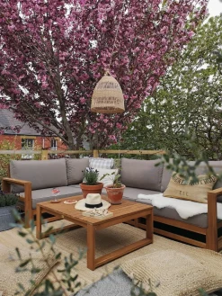 Best Beliani 4-Istuttava Ulkosohvaryhma Akaasia Oikeak. Vaalea Puu Timor