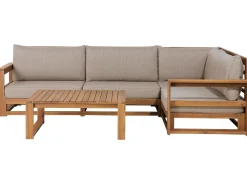 Best Beliani 4-Istuttava Ulkosohvaryhma Akaasia Oikeak. Vaalea Puu Timor