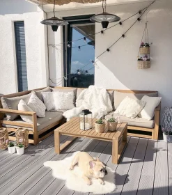 Best Beliani 4-Istuttava Ulkosohvaryhma Akaasia Oikeak. Vaalea Puu Timor