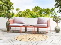 Ulkokalusteet<Beliani 2-Istuttava Ulkosohvaryhma Alumiini Oranssi Terracina