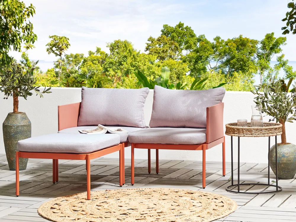 Ulkokalusteet<Beliani 2-Istuttava Ulkosohvaryhma Alumiini Oranssi Terracina