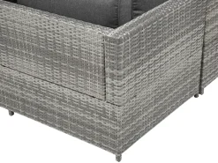 Fashion Beliani 4-Istuttava Ulkosohvaryhma Polyrottinki Tummanharmaa Avola