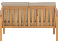 Ulkokalusteet<Beliani 4-Istuttava Ulkosohvaryhma Sertifioitu Akaasia Vaalea Puu Manila