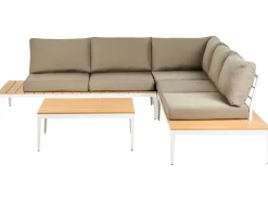Ulkokalusteet<Beliani 5-Istuttava Ulkosohvaryhma Alumiini Harmaa Positano
