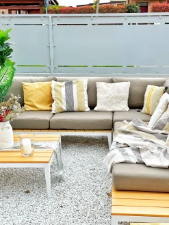 Ulkokalusteet<Beliani 5-Istuttava Ulkosohvaryhma Alumiini Harmaa Positano