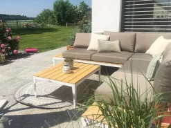 Ulkokalusteet<Beliani 5-Istuttava Ulkosohvaryhma Alumiini Harmaa Positano