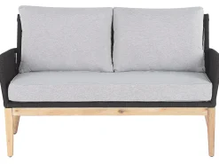 Ulkokalusteet<Beliani 4-Istuttava Ulkosohvaryhma Akasiapuu Harmaa/Musta Merano Ii
