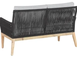 Ulkokalusteet<Beliani 4-Istuttava Ulkosohvaryhma Akasiapuu Harmaa/Musta Merano Ii