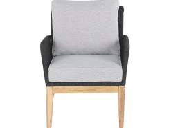 Ulkokalusteet<Beliani 4-Istuttava Ulkosohvaryhma Akasiapuu Harmaa/Musta Merano Ii