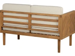 Store Beliani 4-Istuttava Ulkosohvaryhma Akasiapuu Valkoinen Baratti