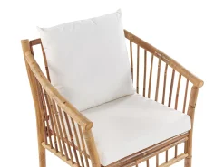 New Beliani 4-Istuttava Ulkosohvaryhma Bambu Valkoinen Maggiore