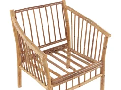 New Beliani 4-Istuttava Ulkosohvaryhma Bambu Valkoinen Maggiore