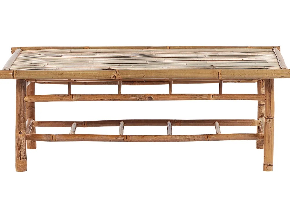 New Beliani 4-Istuttava Ulkosohvaryhma Bambu Valkoinen Maggiore