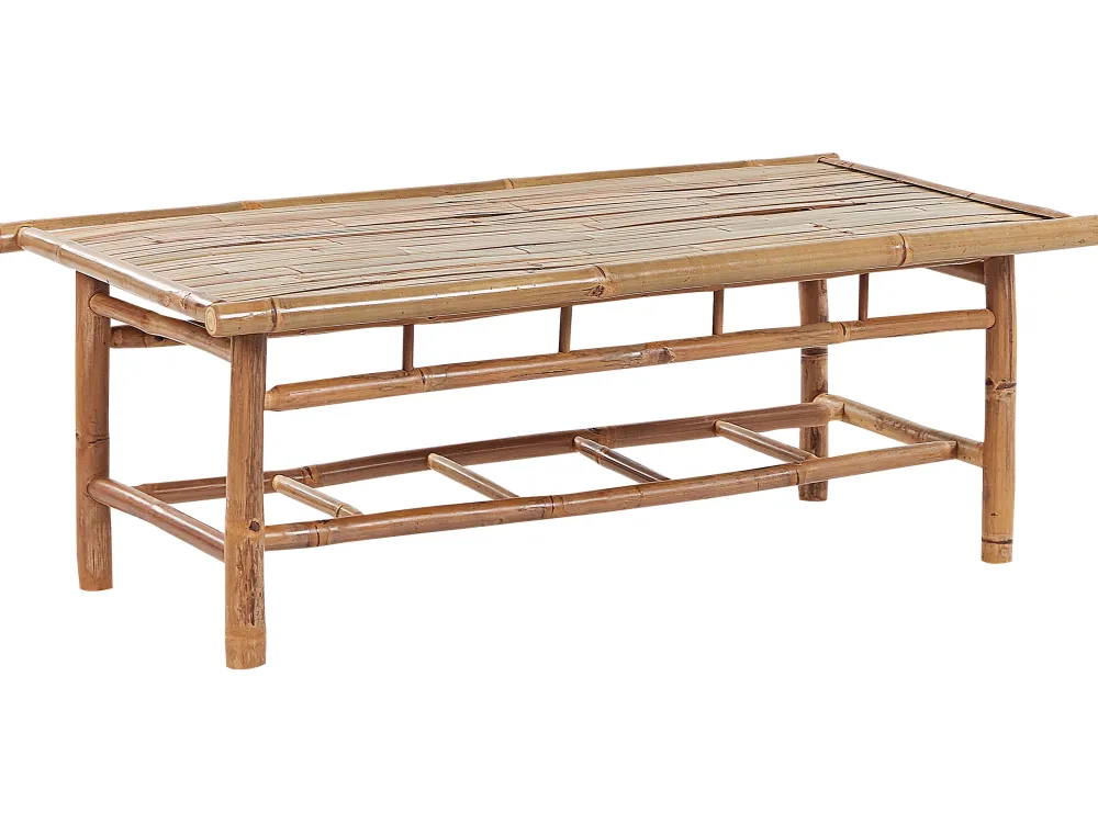 New Beliani 4-Istuttava Ulkosohvaryhma Bambu Valkoinen Maggiore