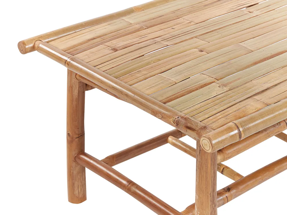 New Beliani 4-Istuttava Ulkosohvaryhma Bambu Valkoinen Maggiore