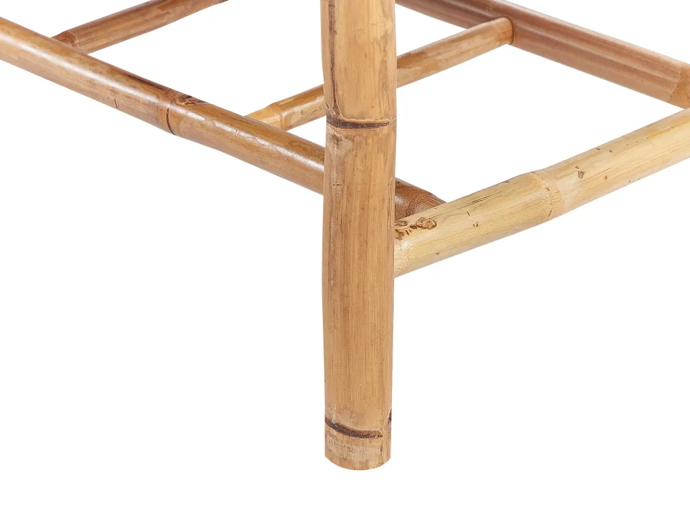 New Beliani 4-Istuttava Ulkosohvaryhma Bambu Valkoinen Maggiore