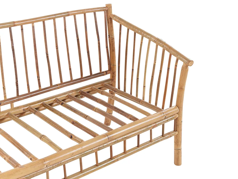 New Beliani 4-Istuttava Ulkosohvaryhma Bambu Valkoinen Maggiore