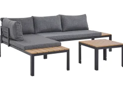 Ulkokalusteet<Beliani 4-Istuttava Ulkosohvaryhma Harmaa/Vaalea Puu Pienza
