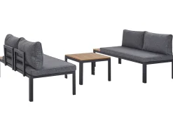 Ulkokalusteet<Beliani 4-Istuttava Ulkosohvaryhma Harmaa/Vaalea Puu Pienza