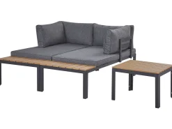 Ulkokalusteet<Beliani 4-Istuttava Ulkosohvaryhma Harmaa/Vaalea Puu Pienza