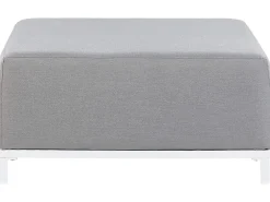 Cheap Beliani 5-Istuttava Ulkosohvaryhma Kangas Vaaleanharmaa/Valkoinen Rovigo