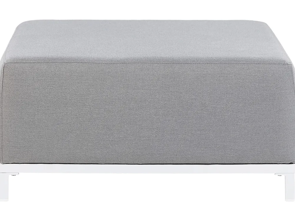 Cheap Beliani 5-Istuttava Ulkosohvaryhma Kangas Vaaleanharmaa/Valkoinen Rovigo