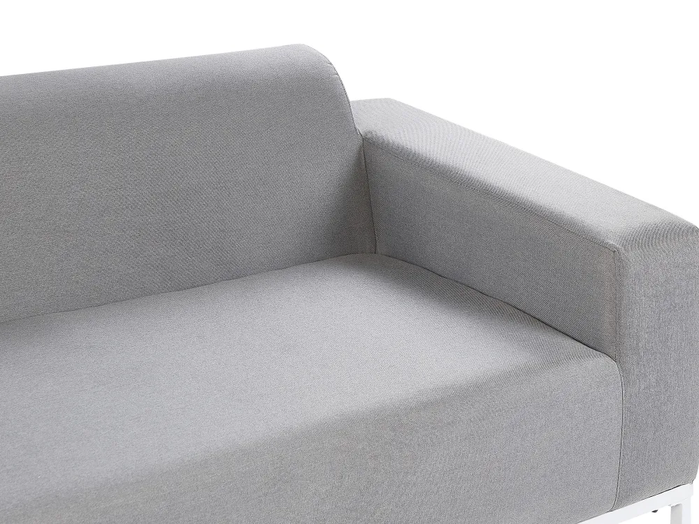 Cheap Beliani 5-Istuttava Ulkosohvaryhma Kangas Vaaleanharmaa/Valkoinen Rovigo