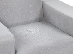 Cheap Beliani 5-Istuttava Ulkosohvaryhma Kangas Vaaleanharmaa/Valkoinen Rovigo