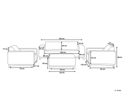 Cheap Beliani 5-Istuttava Ulkosohvaryhma Kangas Vaaleanharmaa/Valkoinen Rovigo