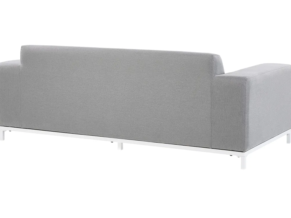 Cheap Beliani 5-Istuttava Ulkosohvaryhma Kangas Vaaleanharmaa/Valkoinen Rovigo